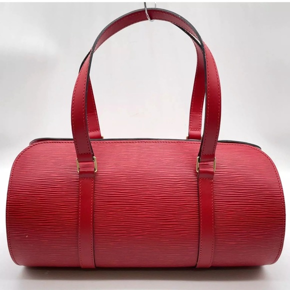 Auth Louis Vuitton Epi Suoufflot Red With Pouch - Picture 3 of 11